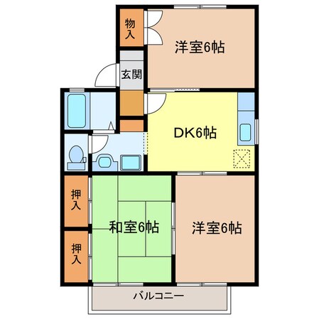 掛川駅 バス5分  小市下車：停歩8分 2階の物件間取画像